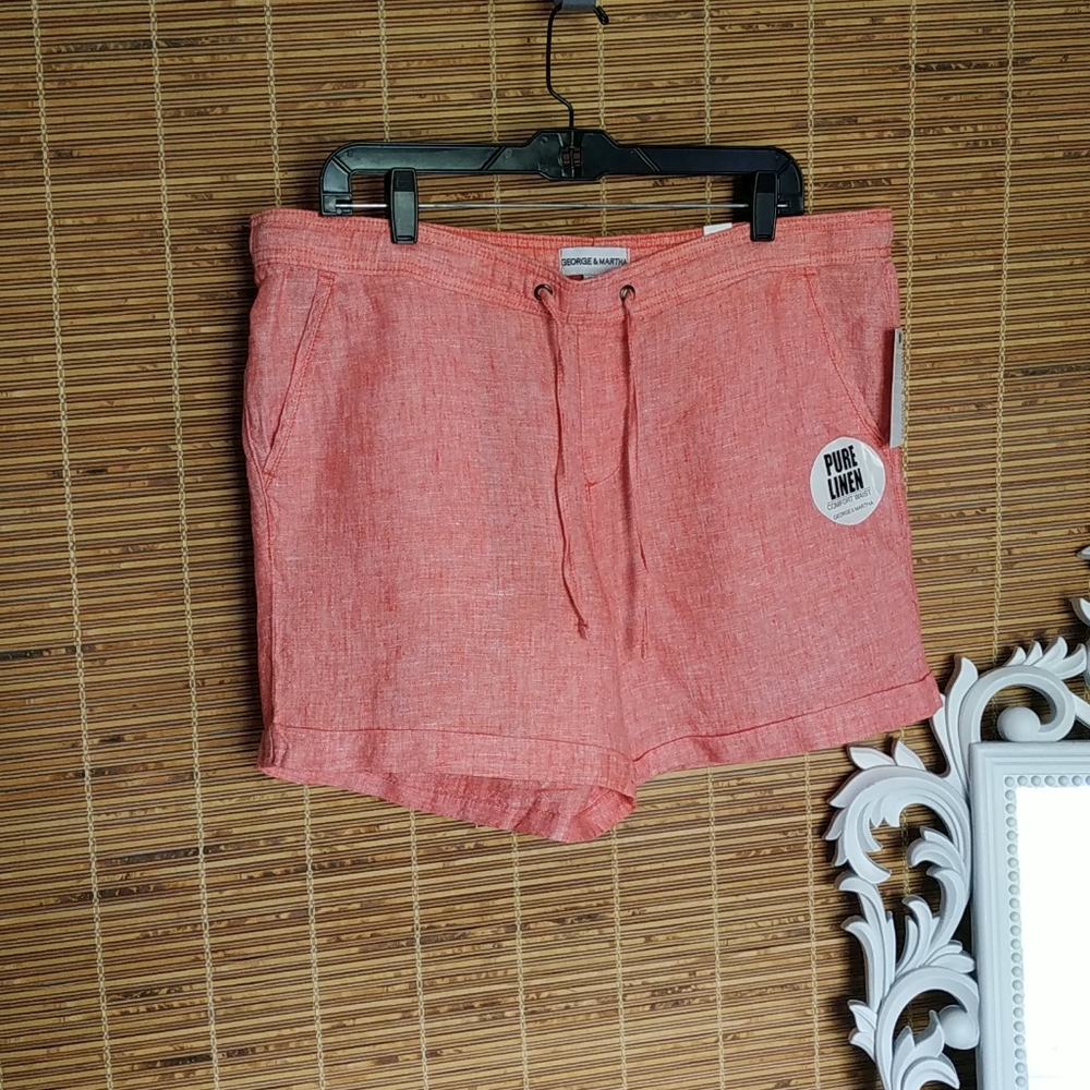 George & Martha Linen Shorts Size L